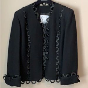 Moschino “Cheap and chic” black dressy knit jacket